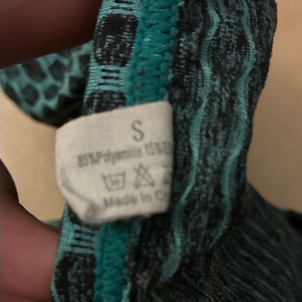 Ikingsky Men's Patterned Bikini in Teal and Black S - Picture 6 of 7